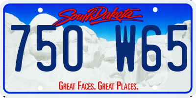 SD license plate 75OW65