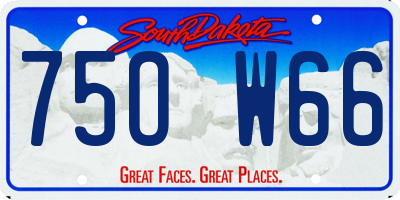 SD license plate 75OW66