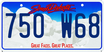 SD license plate 75OW68