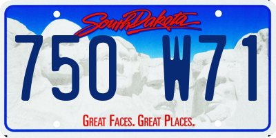 SD license plate 75OW71