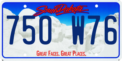 SD license plate 75OW76