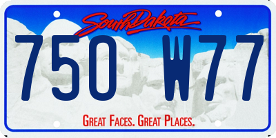 SD license plate 75OW77
