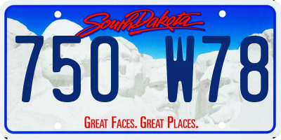 SD license plate 75OW78