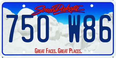 SD license plate 75OW86