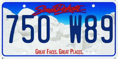 SD license plate 75OW89