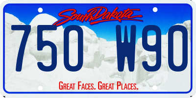 SD license plate 75OW90