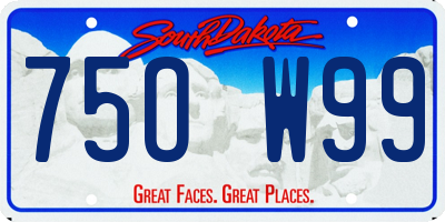 SD license plate 75OW99