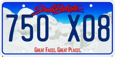 SD license plate 75OX08