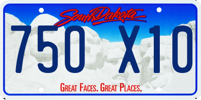SD license plate 75OX10