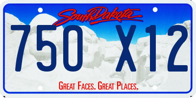SD license plate 75OX12