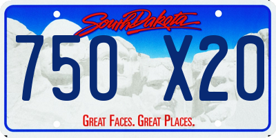 SD license plate 75OX20