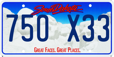 SD license plate 75OX33