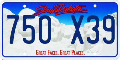 SD license plate 75OX39