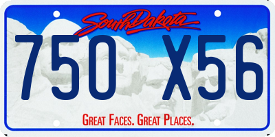 SD license plate 75OX56