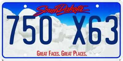 SD license plate 75OX63