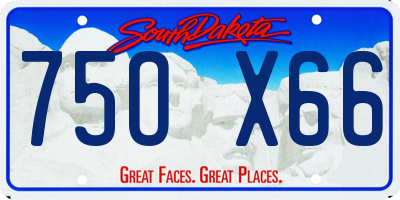 SD license plate 75OX66