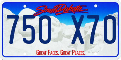 SD license plate 75OX70