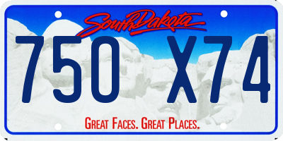 SD license plate 75OX74