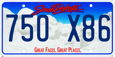 SD license plate 75OX86