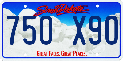 SD license plate 75OX90
