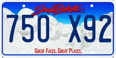 SD license plate 75OX92