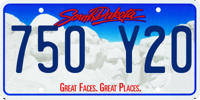 SD license plate 75OY20