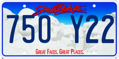 SD license plate 75OY22