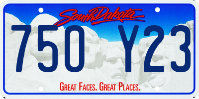SD license plate 75OY23