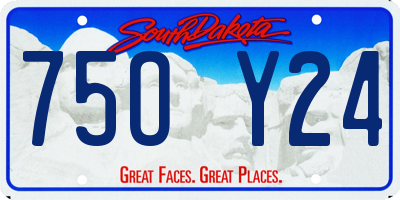 SD license plate 75OY24