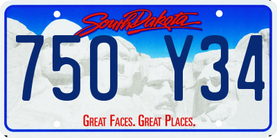 SD license plate 75OY34