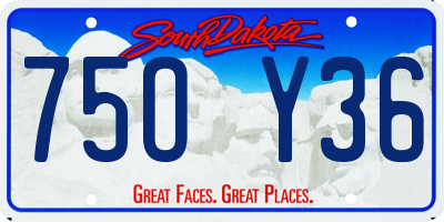 SD license plate 75OY36