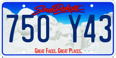 SD license plate 75OY43