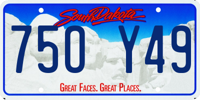 SD license plate 75OY49