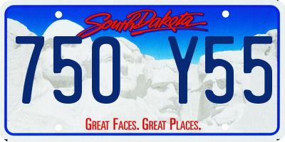 SD license plate 75OY55