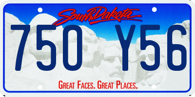 SD license plate 75OY56