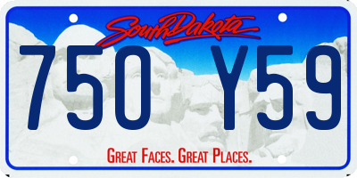 SD license plate 75OY59