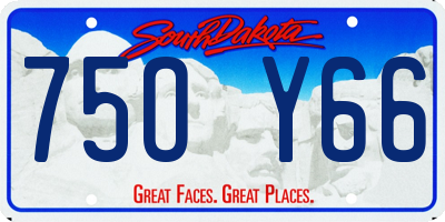 SD license plate 75OY66