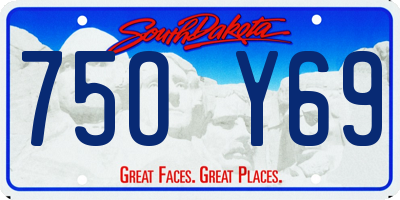 SD license plate 75OY69