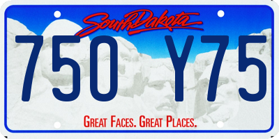 SD license plate 75OY75