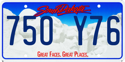SD license plate 75OY76