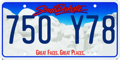 SD license plate 75OY78