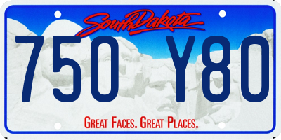 SD license plate 75OY80