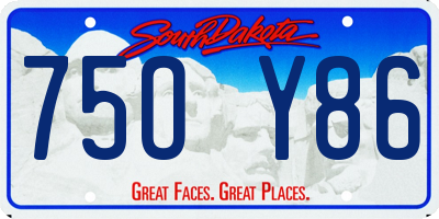 SD license plate 75OY86