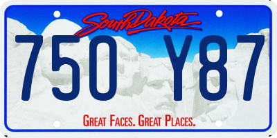SD license plate 75OY87