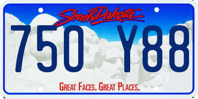 SD license plate 75OY88