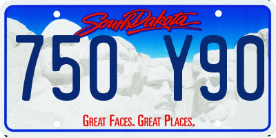 SD license plate 75OY90
