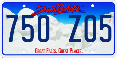 SD license plate 75OZ05