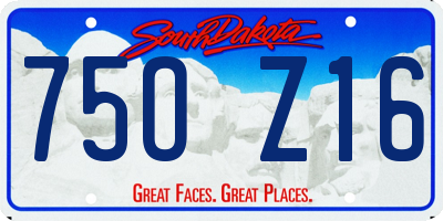 SD license plate 75OZ16