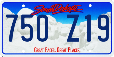 SD license plate 75OZ19