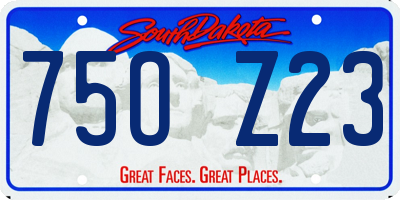 SD license plate 75OZ23